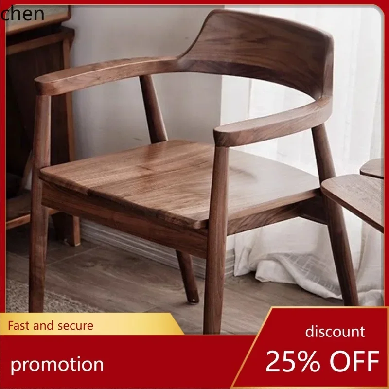 Solid Wood Chair Kennedy President Hiroshima  Durable Bedroom Office Chair Backrest  Single Stool Commercial Use