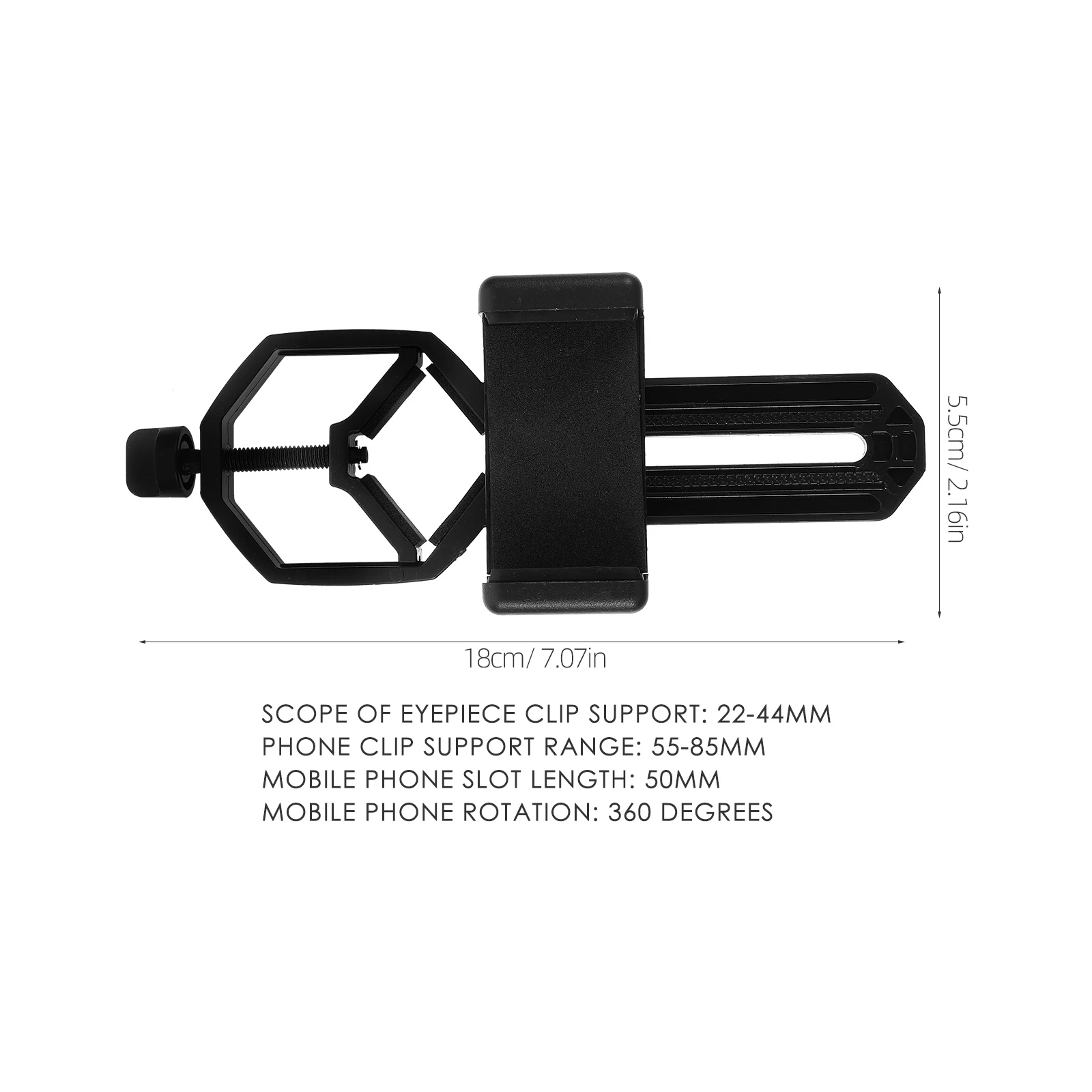 

Phone Telescope Clip Sturdy Portable Phone Photography Holder Microscope Mount Compatible with Single-Tube Telescopes Outdoor