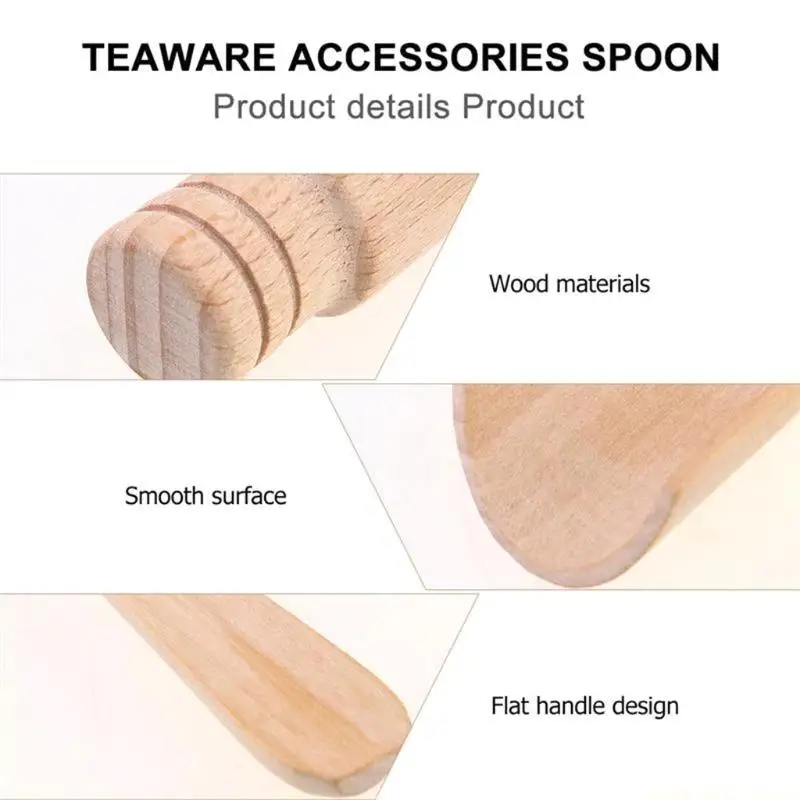 QX2E 4Pcs Wooden Mini Bath Salt Spoon for Flour Candy Spices Sugar Coffee Beans