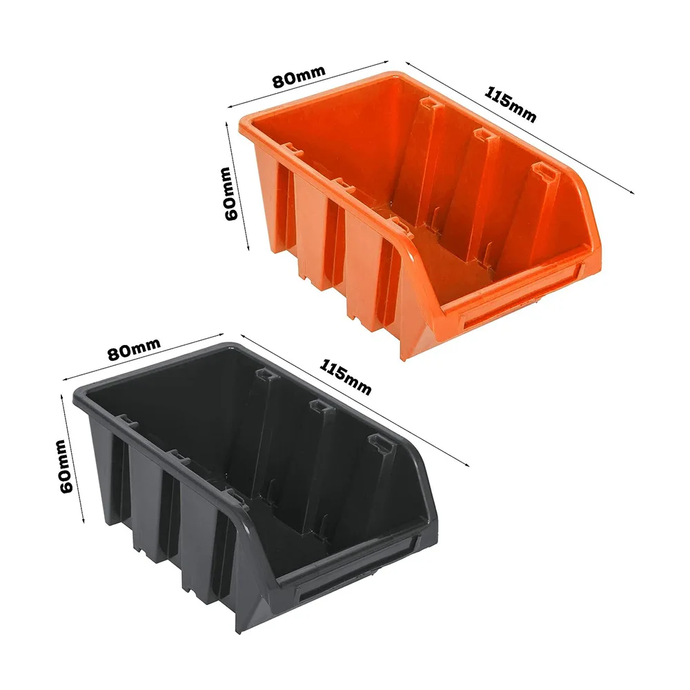 Wall Mounted Storage Bins 49Pcs Parts Rack Organizer Garage with Wall Panels Hooks Plastic Shop Tool for Screw Nails