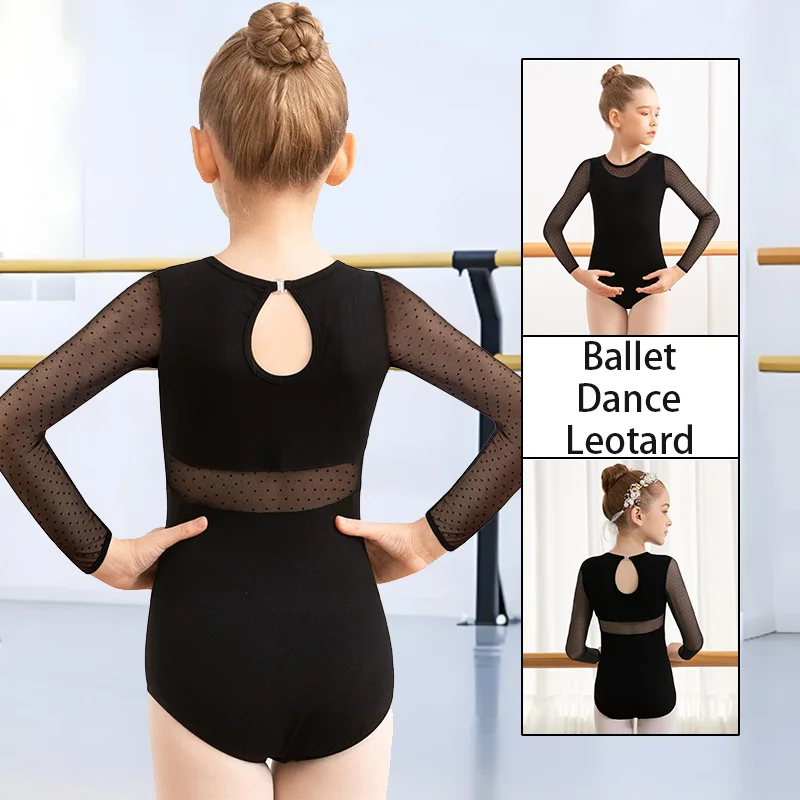 女の子綿長袖バレエダンスレオタード女の子体操ダンスタンクドレスソフトフロント裏地半袖ダンスウェア