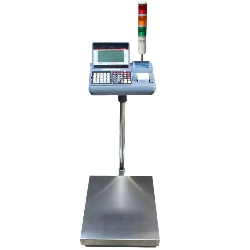 

Self-adhesive Label Printing Platform Scale With Alarm Light for Industrial Use Label Editing Software Free