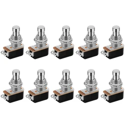 10PCS Momentary Soft Touch Foot Switch SPST Normally Open 2 PIN Stomp Box Push Button Footswitch for Guitar Effect Pedal