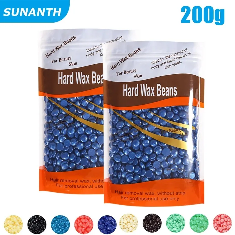 Brazilian Hard Wax Beans 50g, Fast Waxing Machine Hot Film, Painless Body Hair Removal for Women and Men