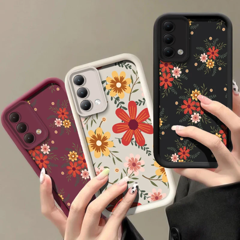 Чехол для телефона с цветочной росписью для OPPO A17 A9 A5 2020 A17K A16E A15S A12 A11K A5X A5S A3 Pro A3S A3X Противоударный матовый мягкий чехол