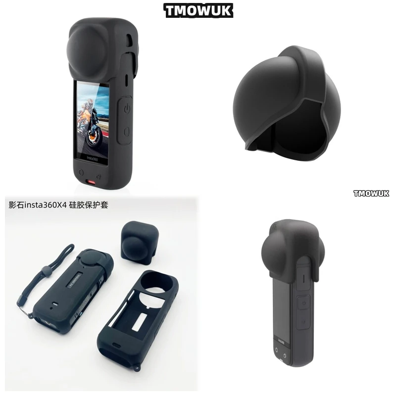 

For Insta360 X4 Flexible Silicone Guard With Detachable Lens Cover Cap