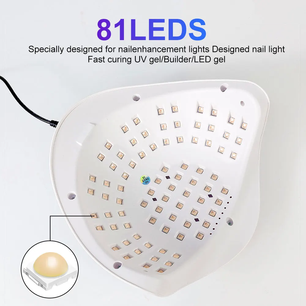 SUN X26 MAX UV LED Nail Art Lamp 81LED Nail Dryer Professional Gel Polish Drying Lamp with Timer Automatic Sensor Nail Tool