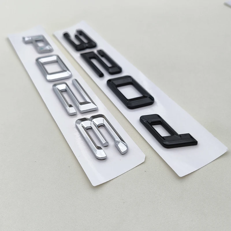 3D ABS Chrome Black Car Letters Logo 320d Sticker Rear Trunk Badge Emblem Decals For BMW 320d 330d E90 F30 G20 Accessories
