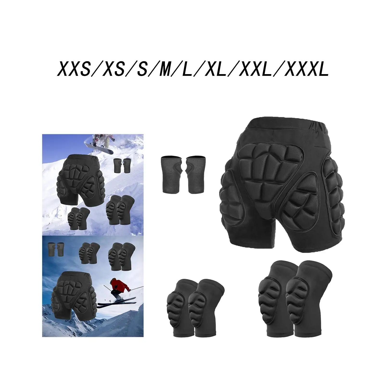 Padded Shorts Impact Pad Children Breathable 3D Protective Padded Skating Protective Gear for Skateboard Bike Skiing Skating