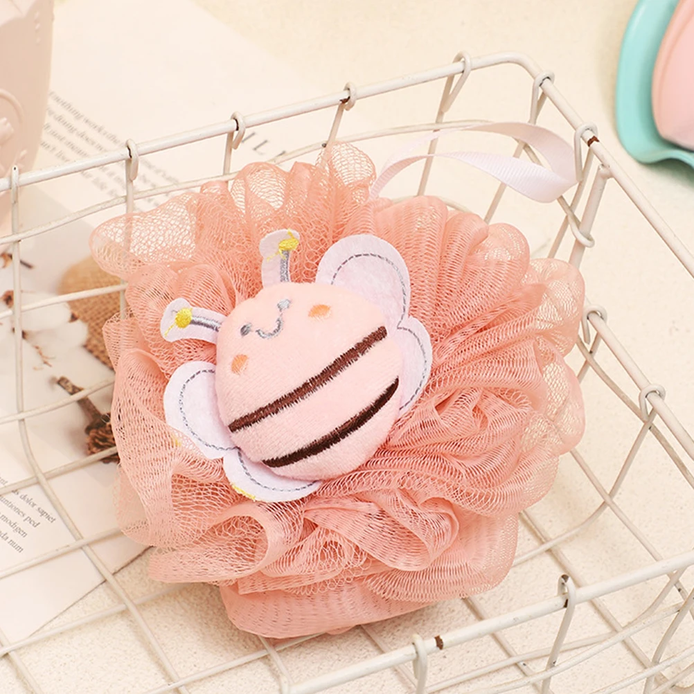 

4 Pcs Bath Ball Flower Sponges for Shower Women Baby Bathtub Brush Bathing Body Scrub
