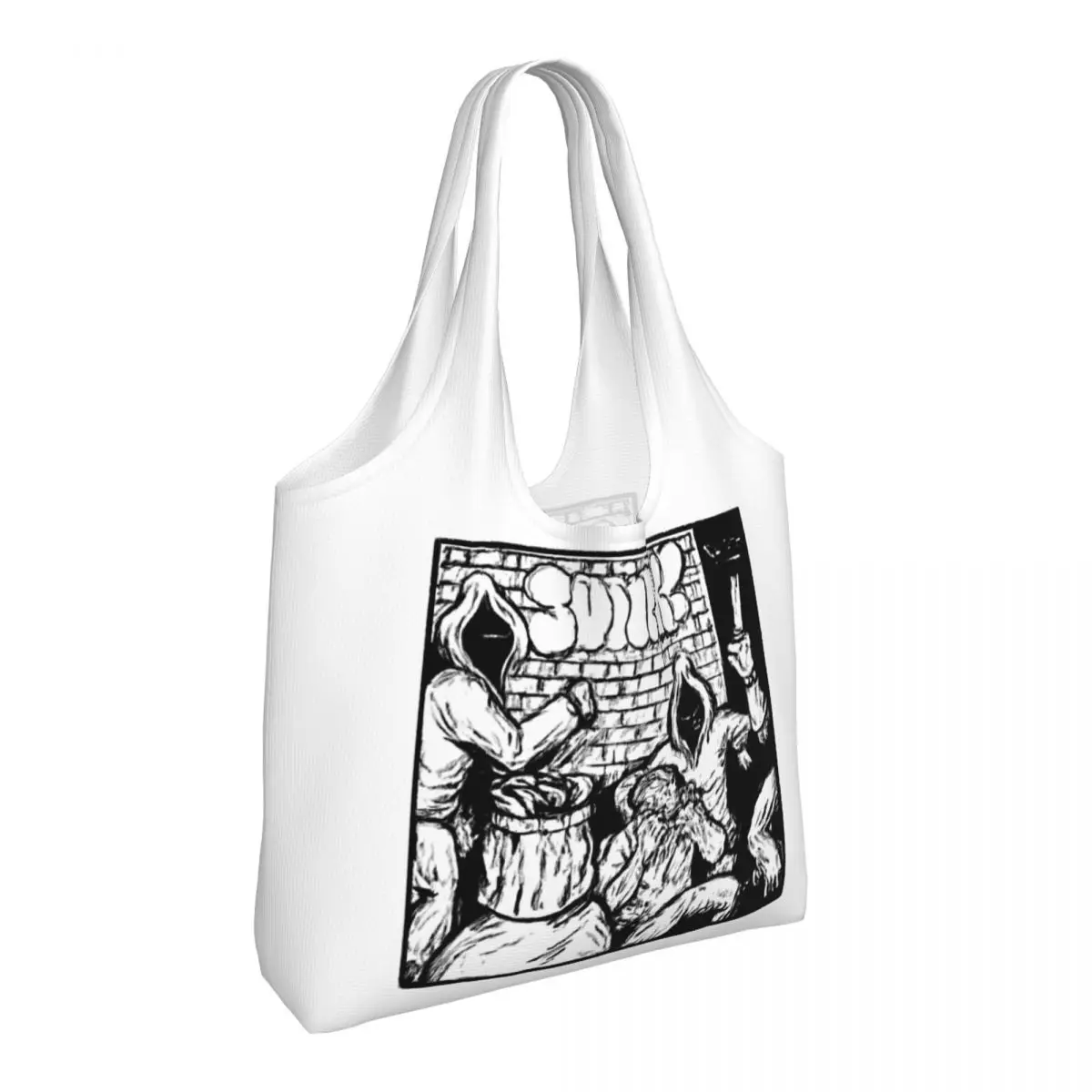 Silent Shadows Of Fear Large Capacity Canvas Tote Bag Single Shoulder Work Commute Bag For Women Eco-Friendly Shopping Bag