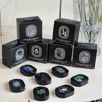 Marca de luxo sólido perfume bálsamo portátil natural perfume fragrância carro perfume difusor feminino romântico um presente aniversário