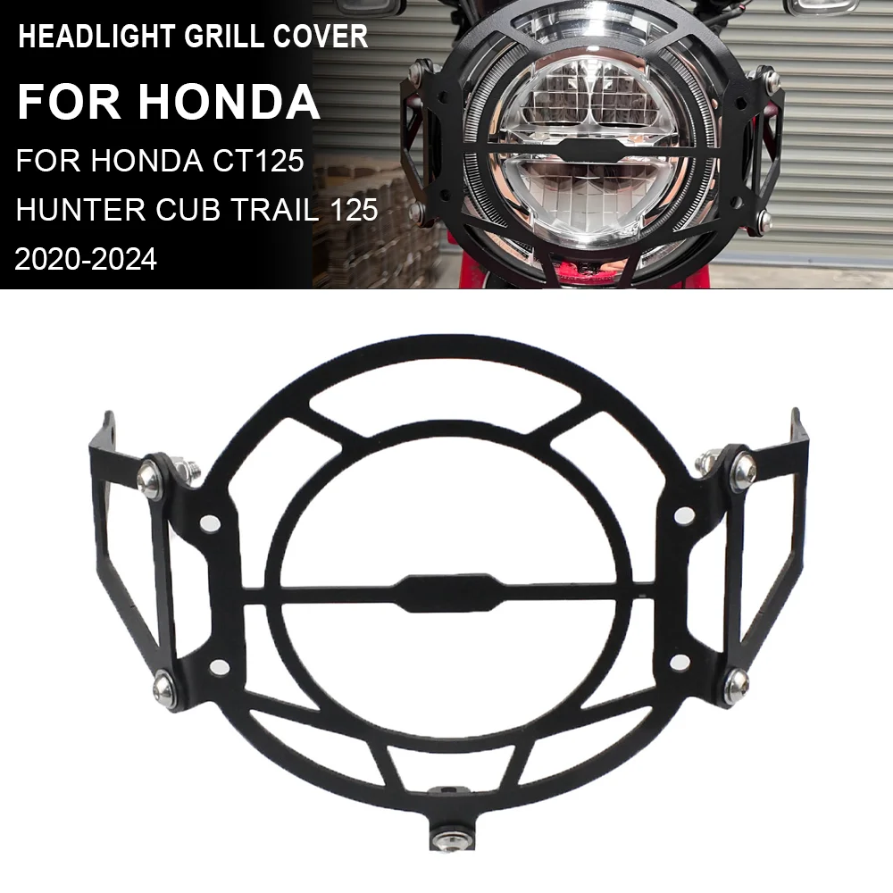 

Motorcycle Headlight Grill Cover Front Head Light Lamp Protector Guard For Honda CT125 Hunter Cub Trail 125 CT 125 2020-2024