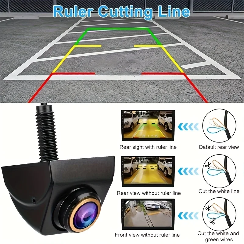 1 Stück Universelle HD Fisheye Front-/Seiten-/Rückfahrkamera, 1080P Videoauflösung für Pickup-Truck SUV Auto Sicheres Rückwärtsfahren Parken