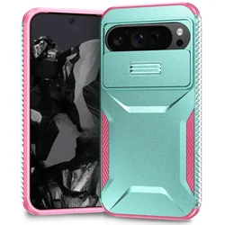 3IN1 Hybrid Heavy Duty  Armor Phone Case for Google Pixel 10 8 8A 9 Pro XL Slide Push Window Ott Case Box Frame Hard Back Cover