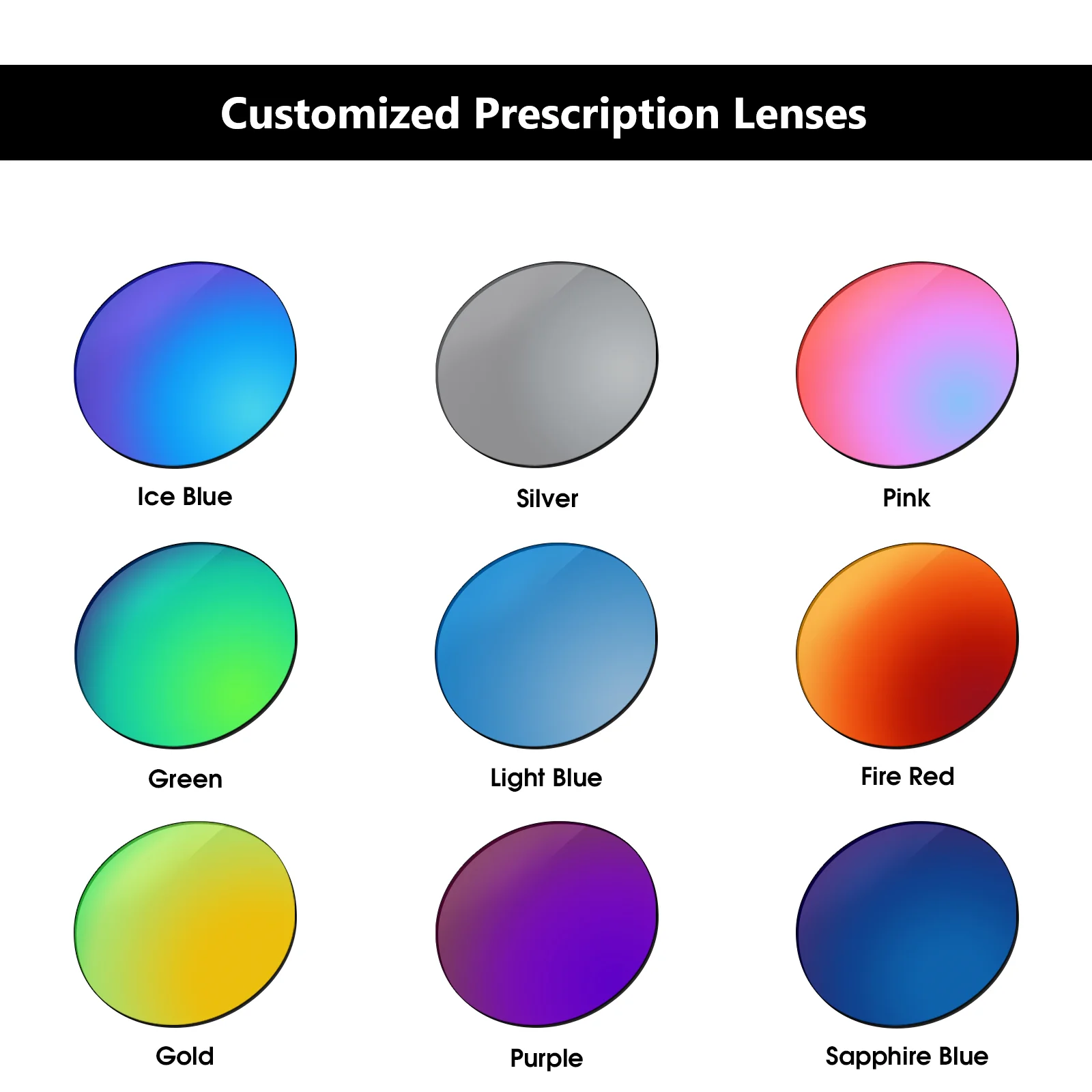 OOWLIT Polarized Customize Prescription Lenses For Oakley Flak Jacket & Flak Jacket Vented & Flak Jacket XLJ Sunglasses