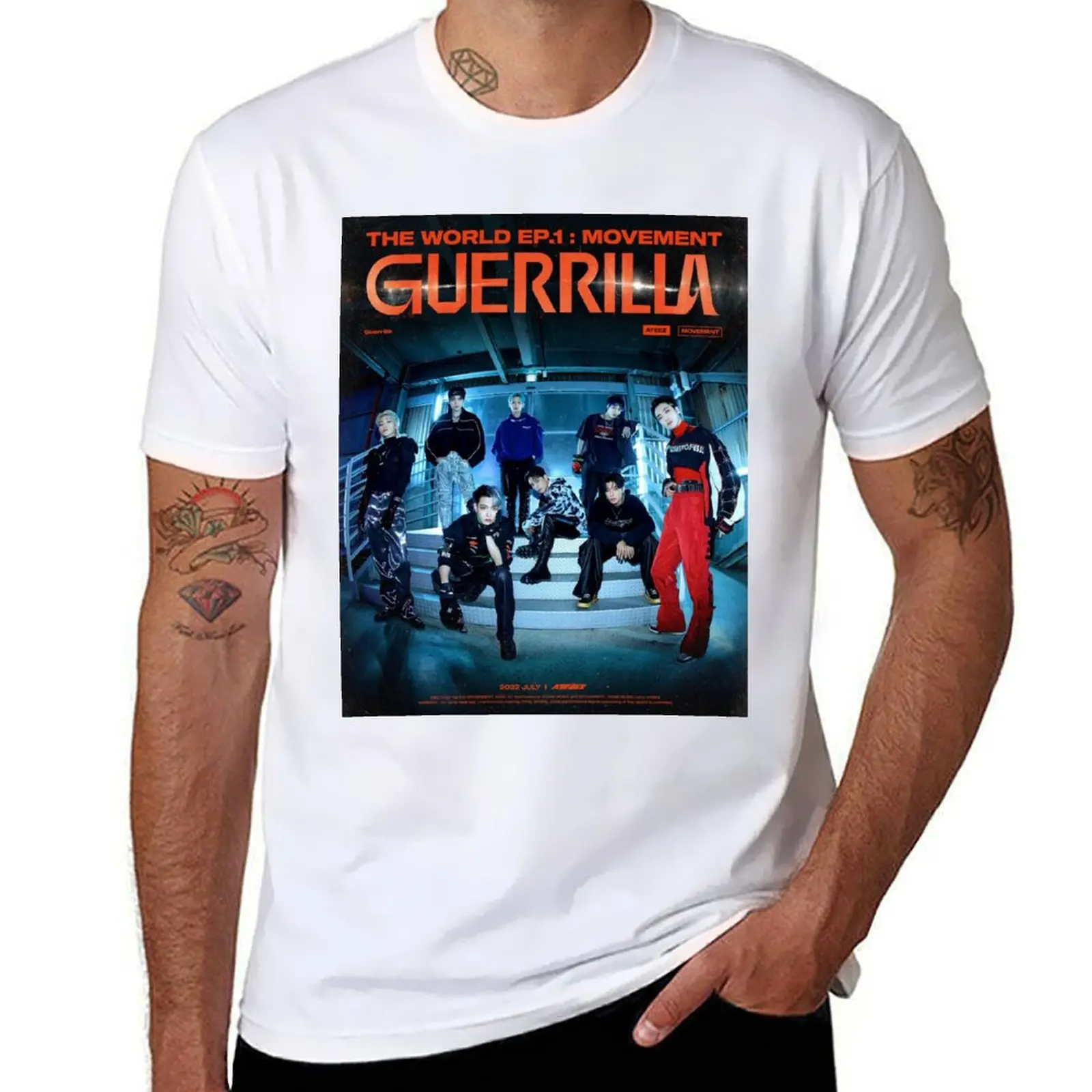 

ATEEZ THE WORLD EP.1 : MOVEMENT 'Guerrilla' Title Poster kpopkorean boy band group T-Shirt funny t shirts dark humor T-Shirt