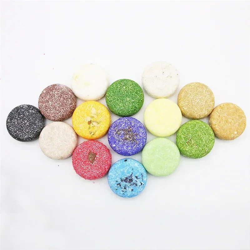 12 Colors Fashion Handmade Hair Shampoo Soap Cold Processed Shampoo Bar 100% Pure Plant Hair Shampoos Hair Care