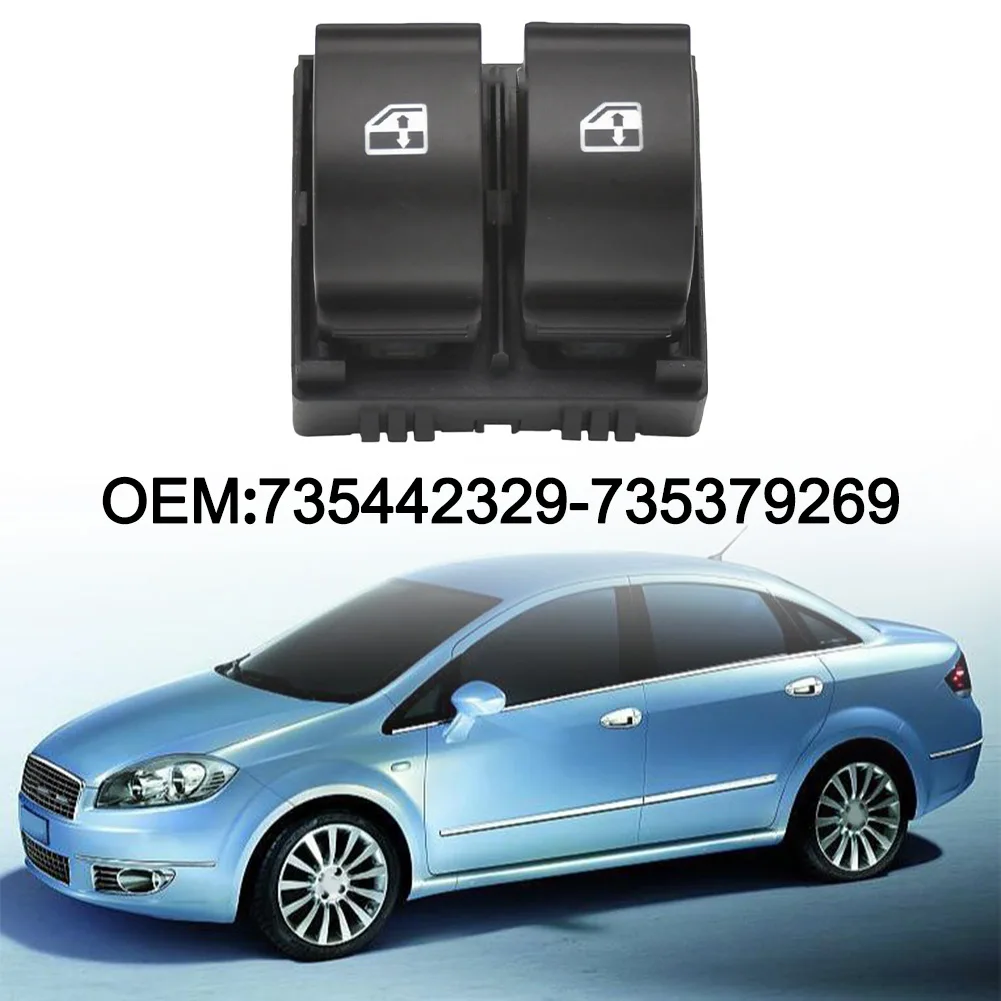 

Car Window Repair Black Window Switch For Fiat Window Switch Non-deforming Quick Install Easy To Use OEM 735442329