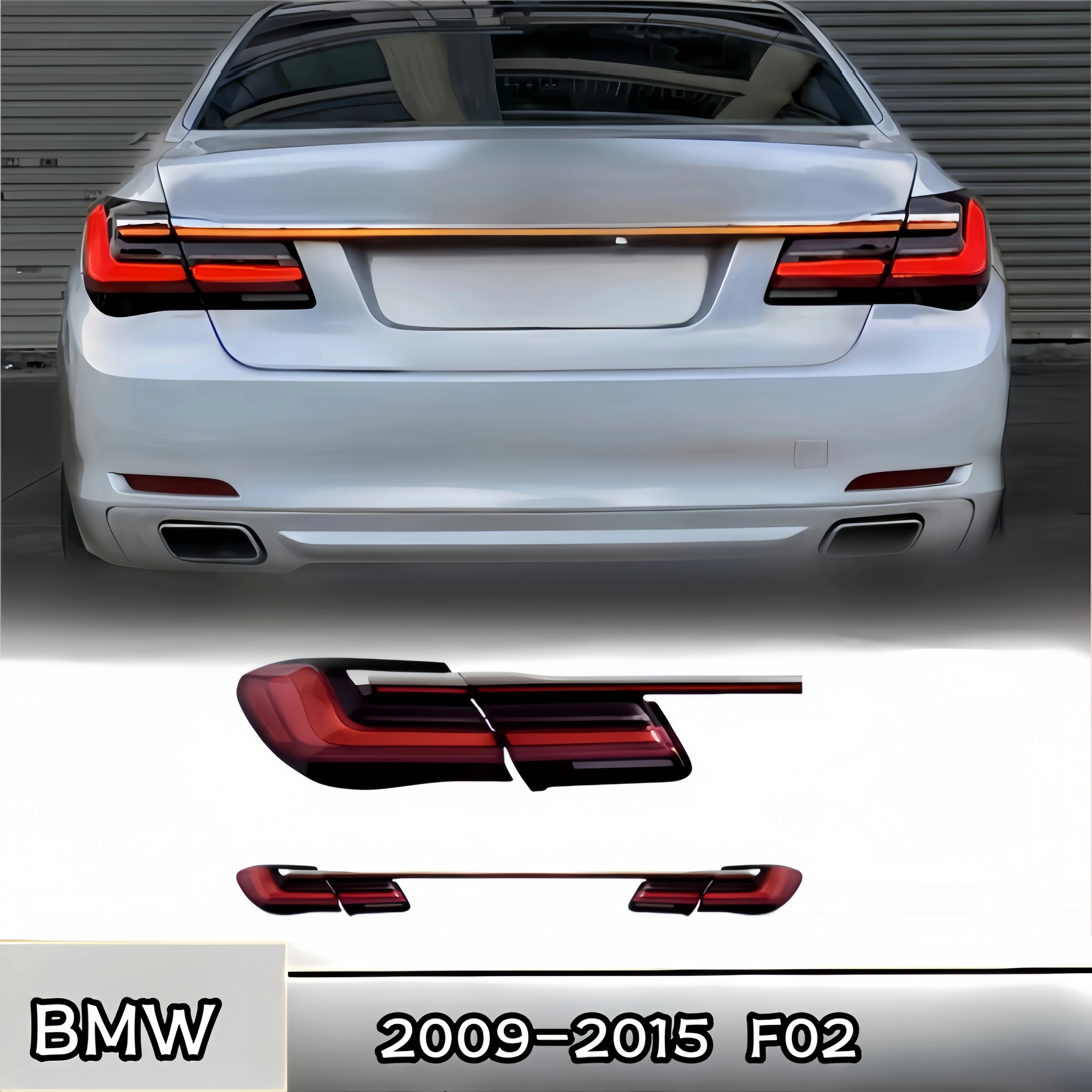 New Flowing Through Tail Light Modification Applicable to BMW 7 Series 09-15 F02 Upgraded G12 New Flowing Through Tail Light