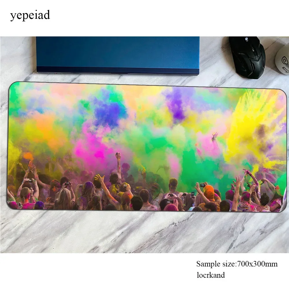 

Коврик для мыши Holi Colors, индивидуальный игровой коврик для мыши 900x400x3 мм, коврик для ноутбука, настольный коврик для мальчика, подарок, коврик для мыши, игровые коврики, геймпад