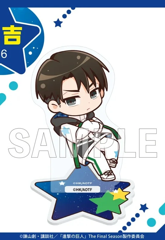 Anime Jean Kirstein Erwin Smith Levi Ackerman Mikasa Eren Yeager Armin Arlert Acrylic Stand Doll Figure Model Cosplay Toy Gift