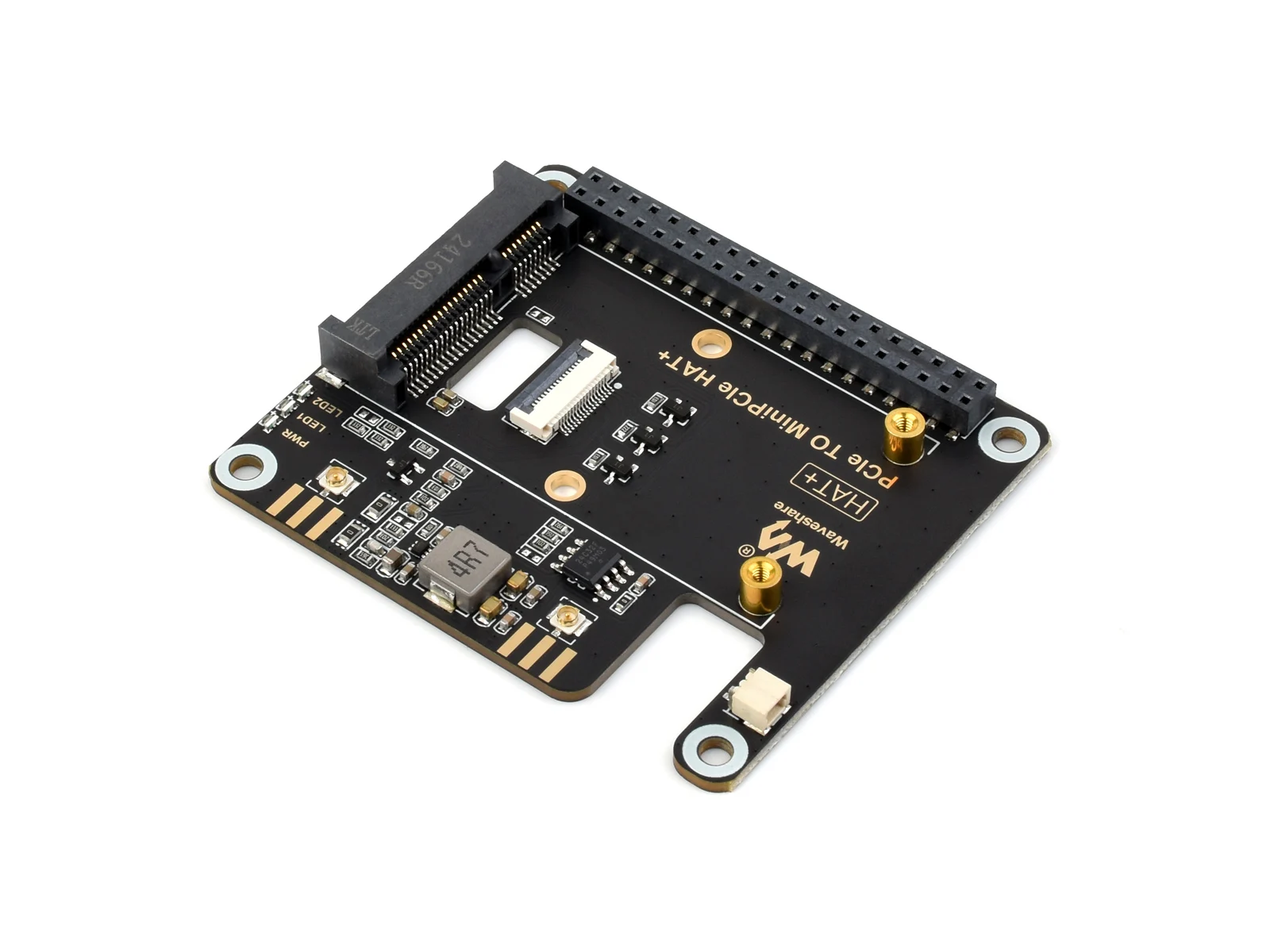 PCIe TO MiniPCIe HAT+,PCIe TO MiniPCIe Adapter For Pi 5, Compatible With MiniPCIe Wireless NIC,Supports USB Bluetooth Connection