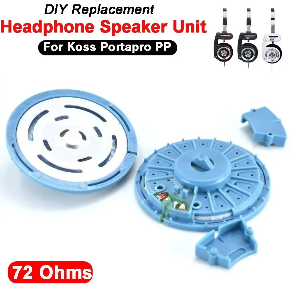 1 Conjunto de Unidade de Driver de Alto-falante para Fone de Ouvido de 72 Ohms, Leve, para Substituição DIY, para Koss Portapro PP