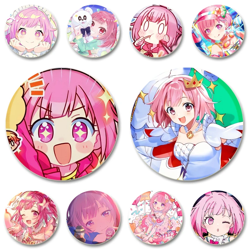 44/58mm Ootori Emu Cartoon Figure Brooches Singer Cosplay Exquisite Badge Handmade Enamel Pins for Clothes Accessories Jewelry