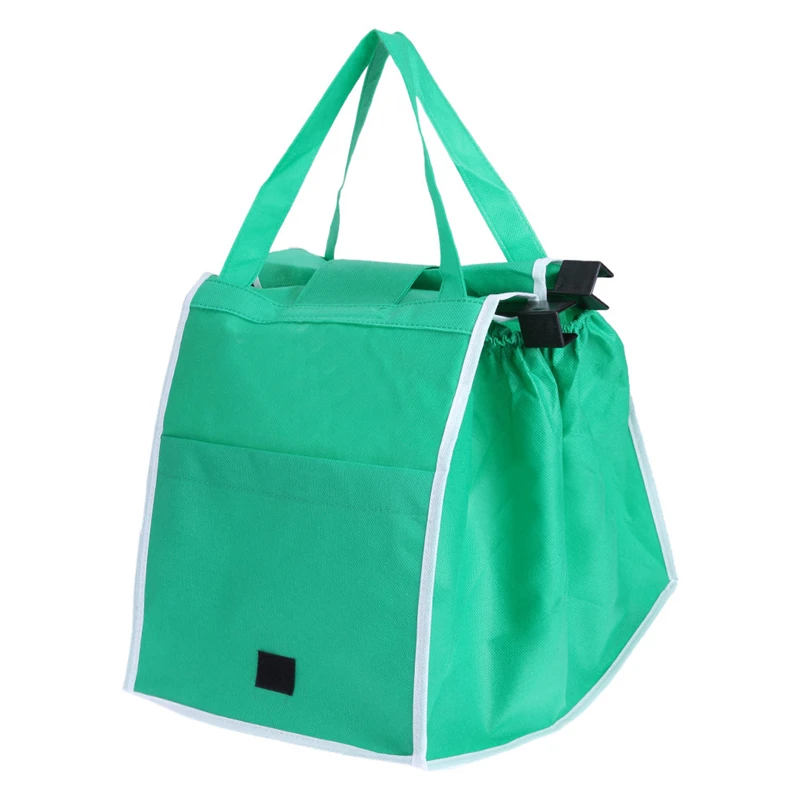 

Eco-Friendly Foldable Reusable Shop Handbag Supermarket Thicken Trolley Shopping Cart Totes Non-woven Portable Grocery Store Bag