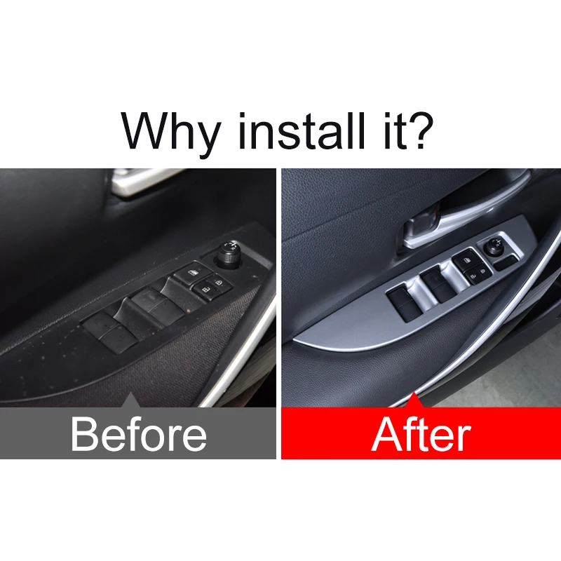 For Toyota Corolla E210 2019 2020 2021 2022 2023 2024 2025 Hybrid Accessories Car Door Window Glass Lift Switch Button Cover view 3