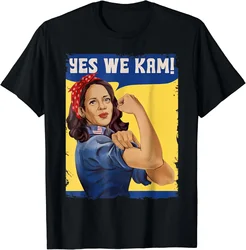 Yes We Kam Madam Harris Kamala Harris 2024 for President T-Shirt Custom Printed Graphic T-shirts Unisex Summer Soft Tops