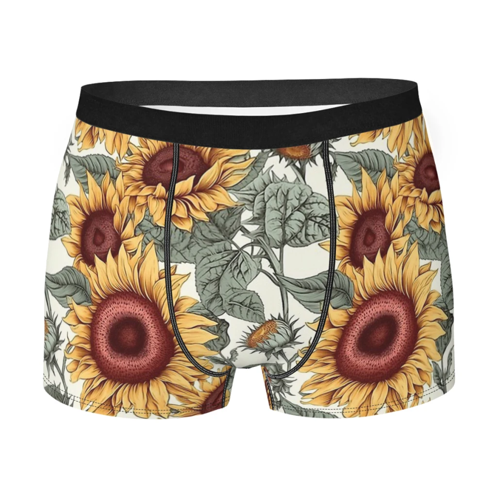 Sunny Sunflowers Men Boxer Briefs Underpants  Highly Breathable Top Quality Gift Idea