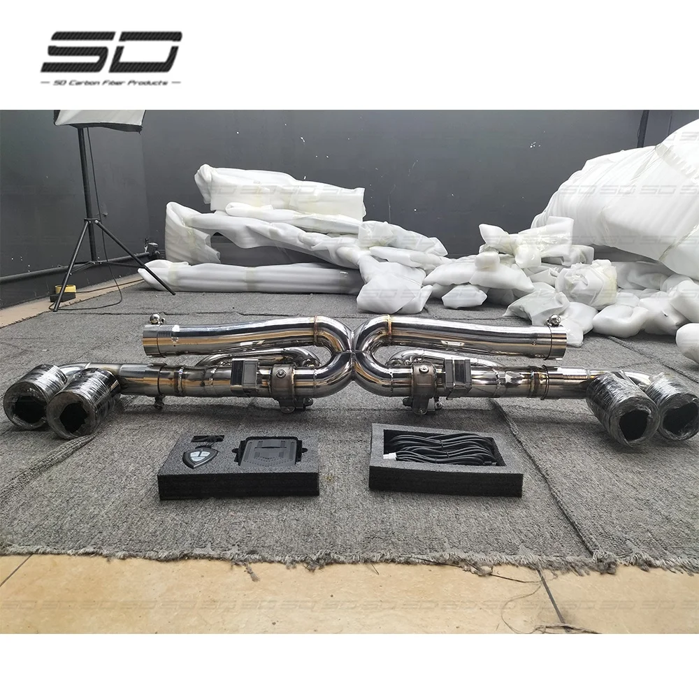 High Quality Stainless Steel/Titanium Alloy Material Tail Exhaust Pipe for Porsche 911 991 turbo