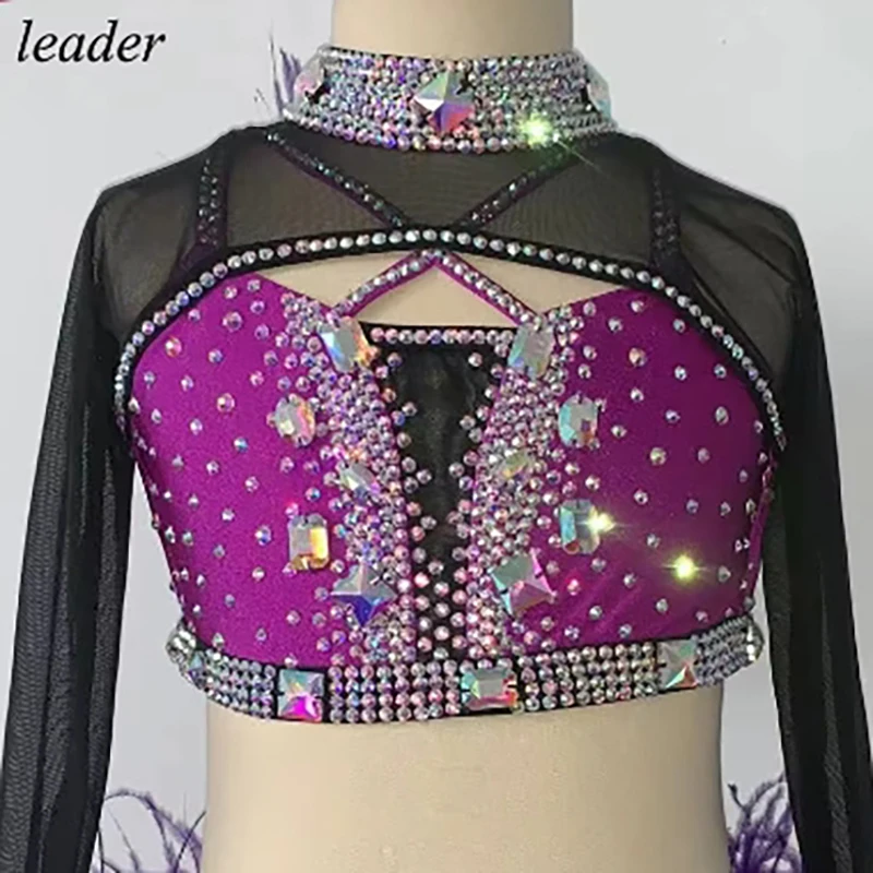 

Женское высококачественное платье для латинских танцев на сцене, открывающаяся талию накидка в стиле самбы со стразами, платье для выступлений