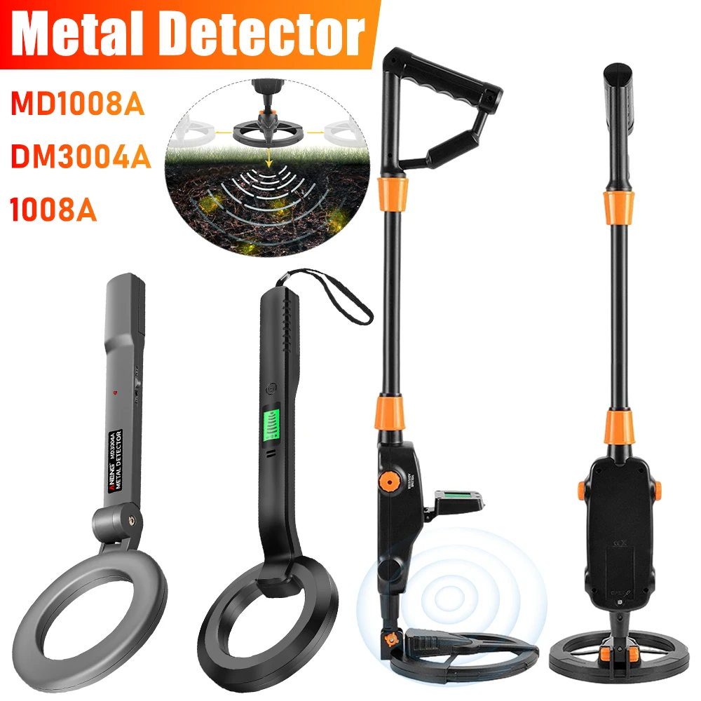 Detector de Metales impermeable de mano, rastreador portátil ajustable, puntero, alarma, bobina de búsqueda sensible, Detector de metales