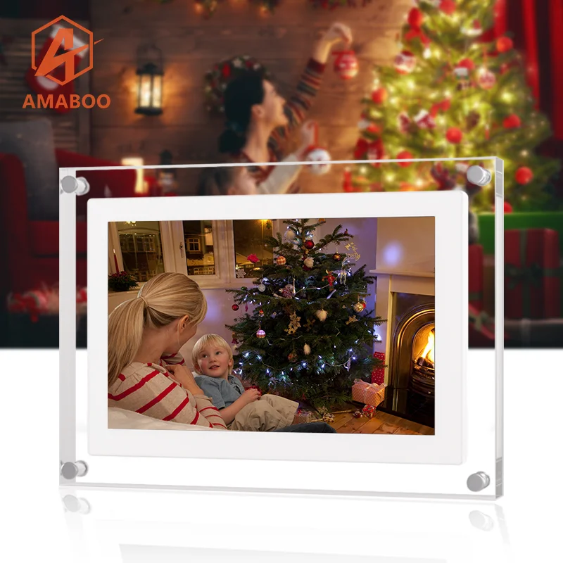 Wholesale Customized design 7 inch LCD acrylic digital display photo picture frame