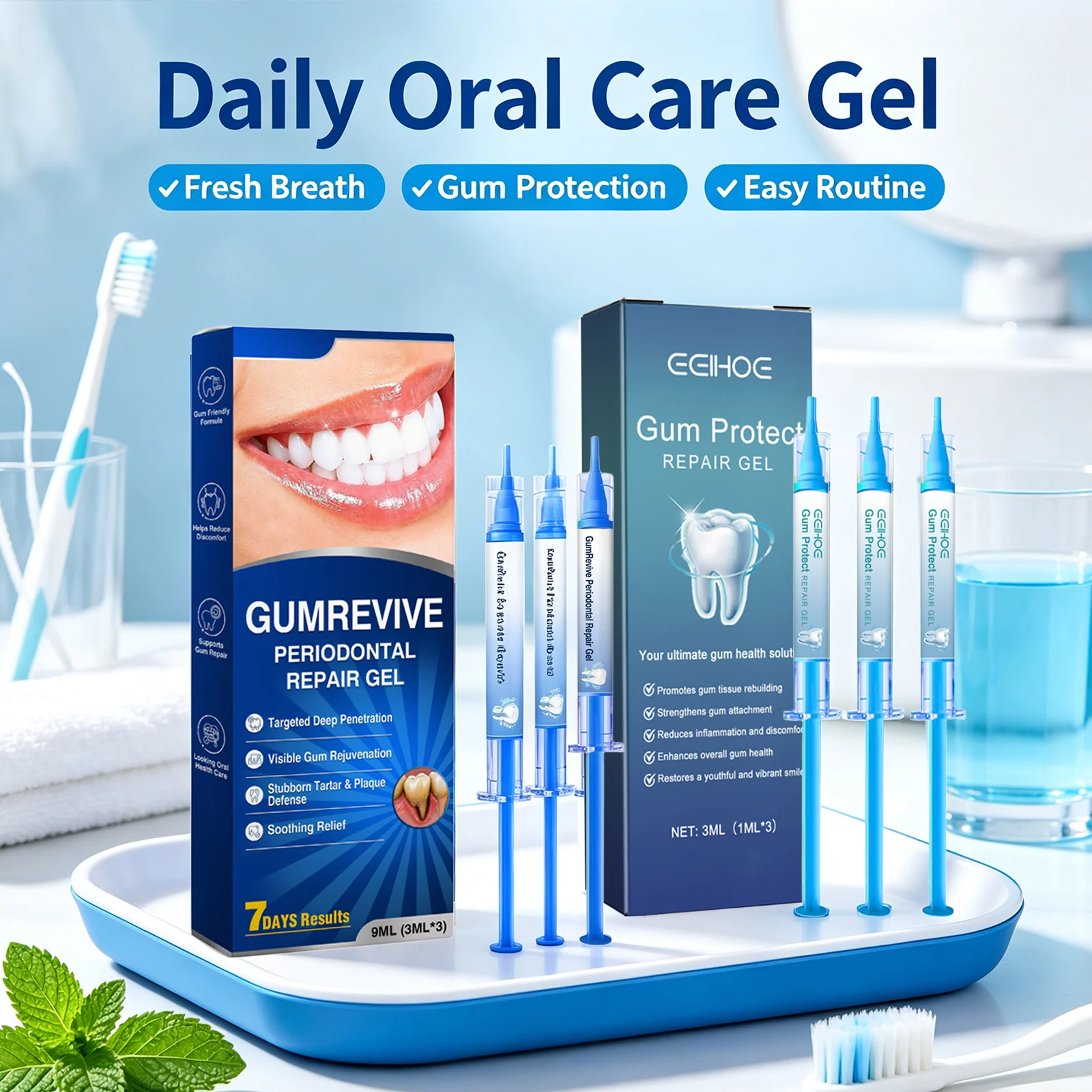 Gel Perawatan Gusi Memperkuat  - Teeth Whitening Serum ulasan dan harga