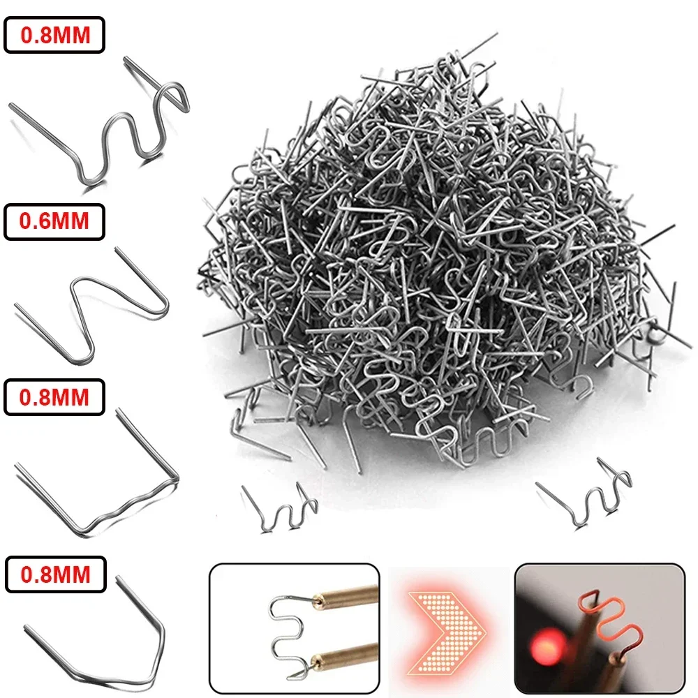 1000pcs Stainless Steel Hot Stapler Staples Dedicated Automotive Plastic Repair Machine Plastic Welding Machine Bumper Soldering