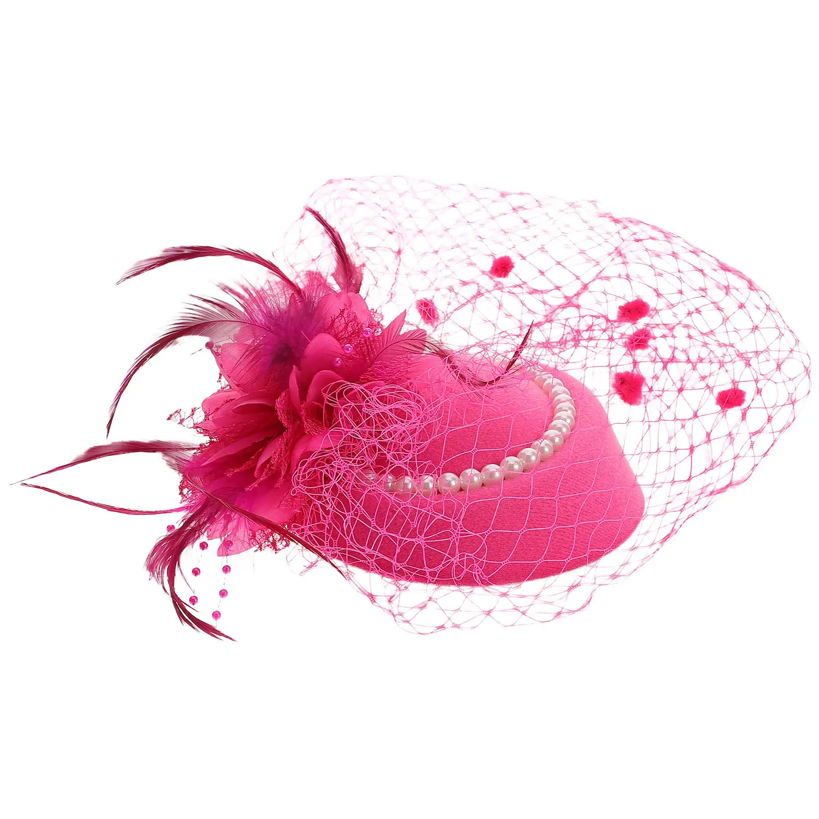 

Элегантный сетчатый головной убор-фасцинатор с искусственным жемчугом и декоративными элементами, легкий, стильный, для свадьбы, чаепития, банкета