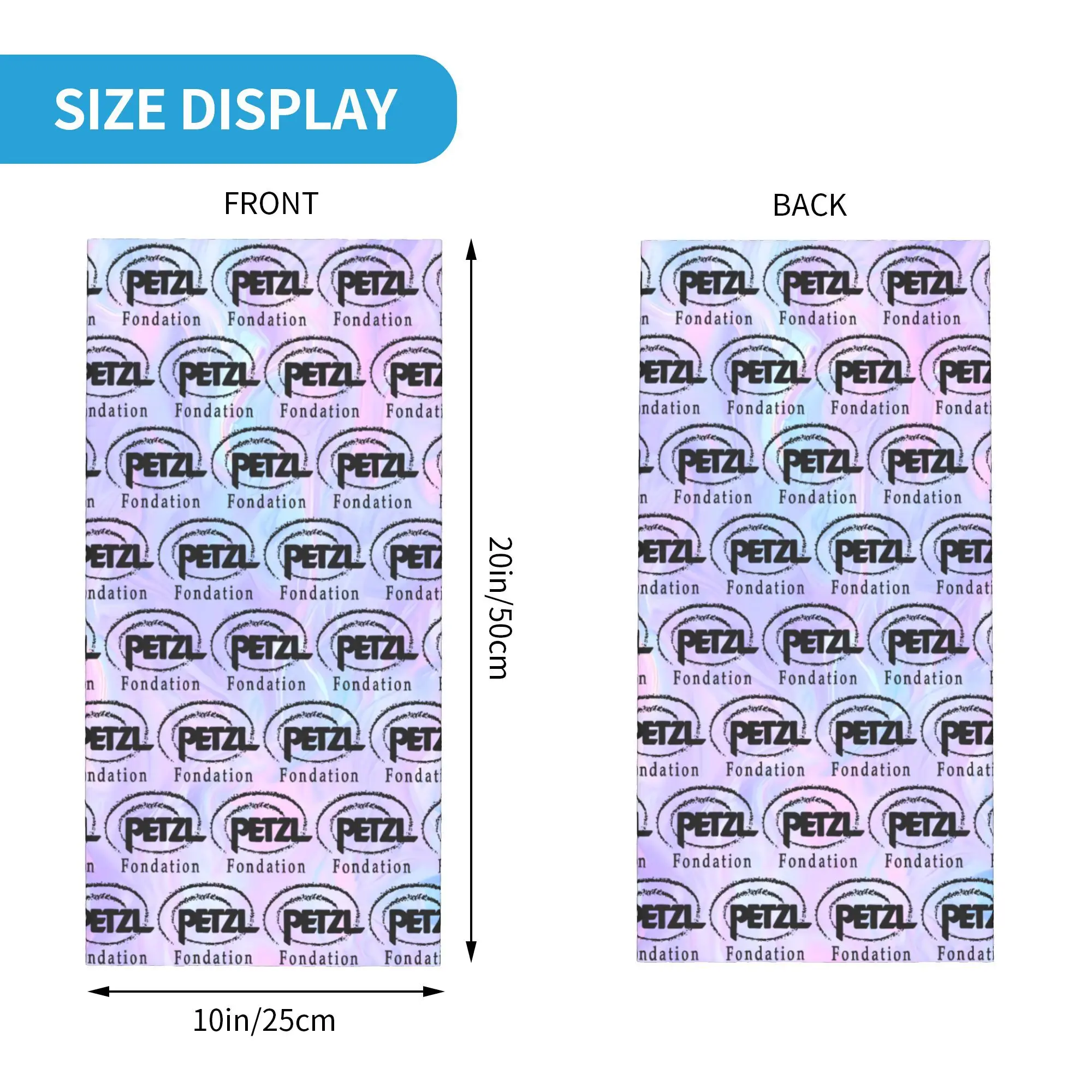 Bandana P-Petzls colorida personalizada, polaina para el cuello, bufanda para la cara a prueba de viento, cubierta para hombres y mujeres, diseño de logotipo clásico, diadema, pasamontañas de tubo