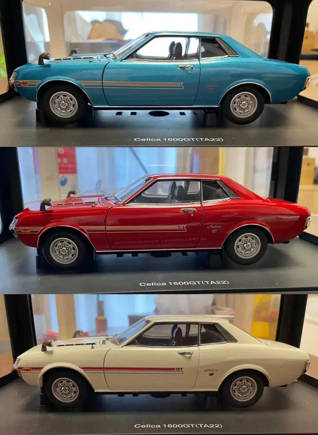 

Модель автомобиля автоматическая 1:18 Celica 1600GT (TA22), ограниченная серия, металлическая статическая модель автомобиля из сплава, игрушка в подарок