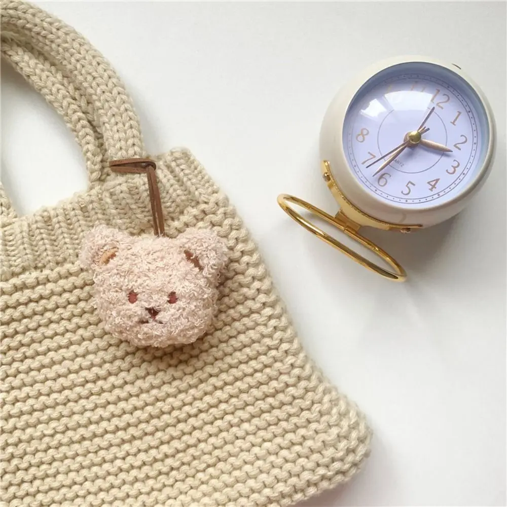 Cute Plush Bear Pendant Cartoon with Name Sticker Bag Pendant Hanging Ornament Stuffed Dolls Backpack Key Chain Bag Decoration