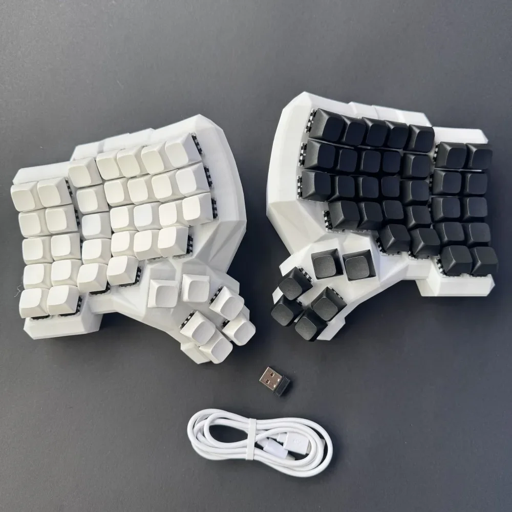 

Dactyl Manuform Split Keyboard Custom Wireless 2.4G Hotswap Mechanical Keyboard Kit Ergonomic Game Teclado MX Switch Accessories
