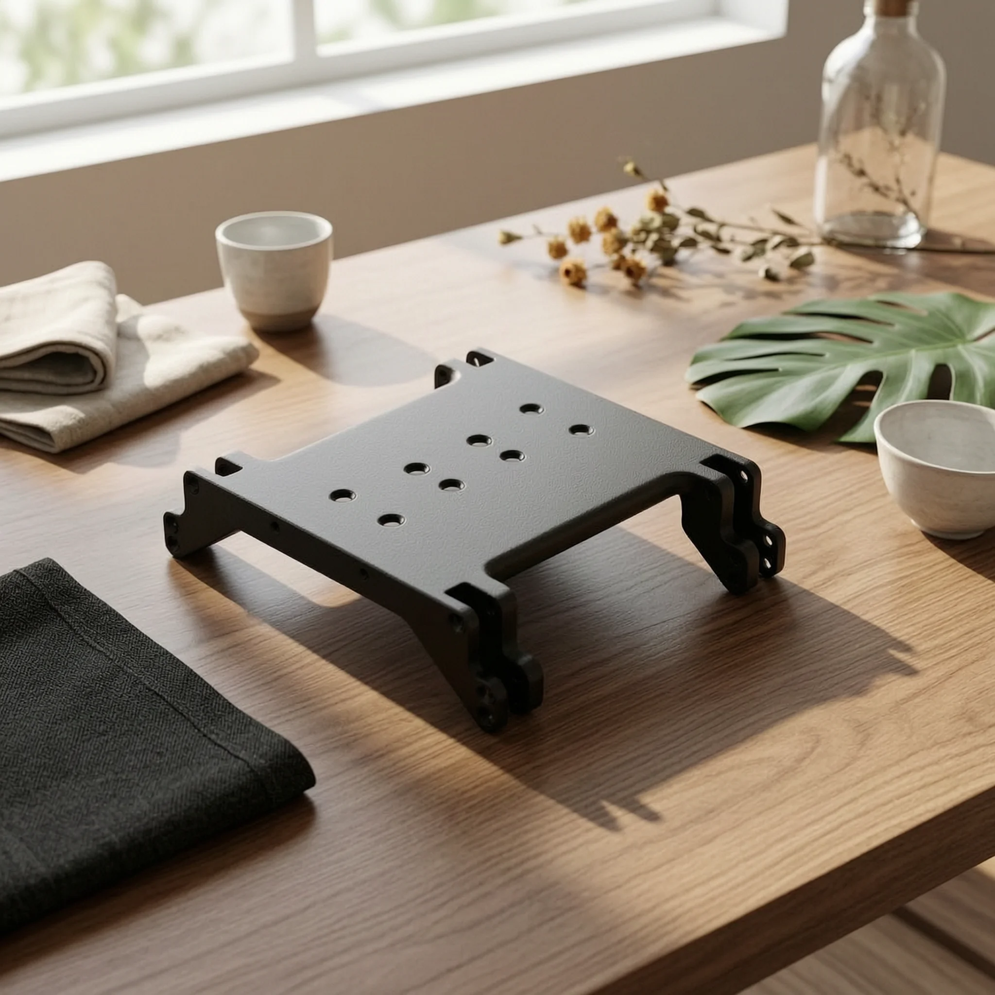 Gearbox Base Plate CNC Machined Gearbox Mount with Brackets RC Crawler Chassis Plate Direct Replacement Hardware Lightweight