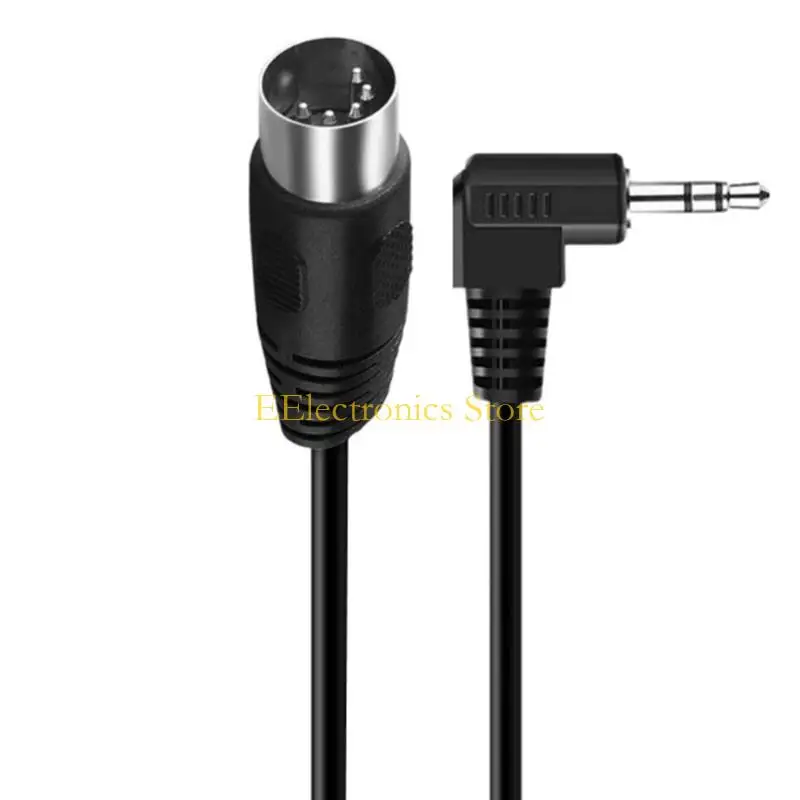 B03C Professional 3.5mm Angled Auditory DIN5P 5Pin Adapter Cord Seamlessly Connection for Studio Gear