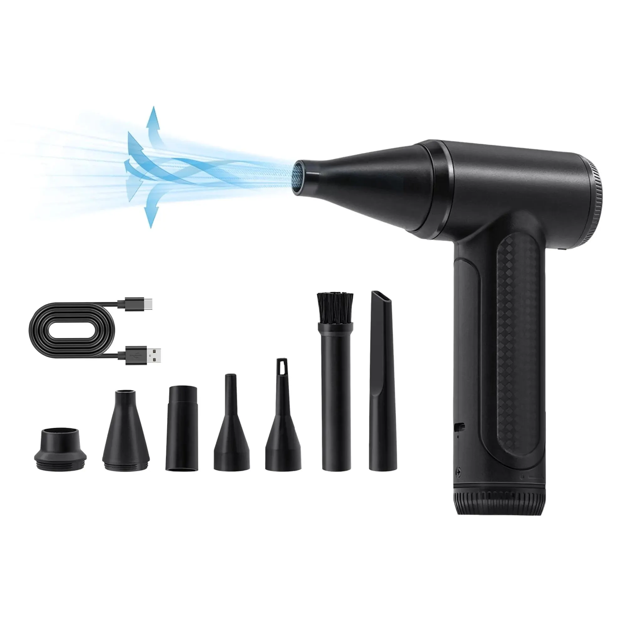 Brushless Air Duster Multi-Use Portable Mini Compressed Air Blower100000 RPM Electric Air Duster for Computer Keyboard Car