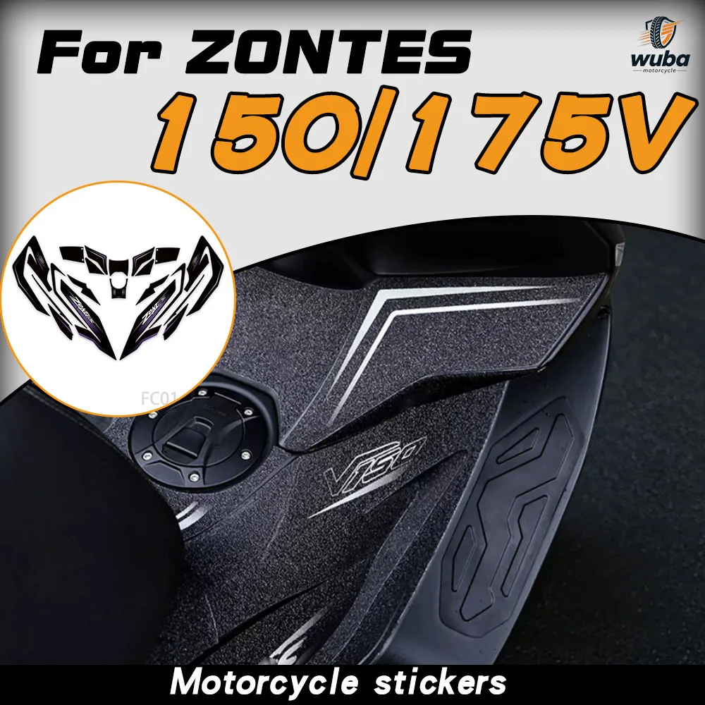 ZONTES 150V/175V stickers, car body color printing protective film, anti-scratch frosted armor film, modification accessories