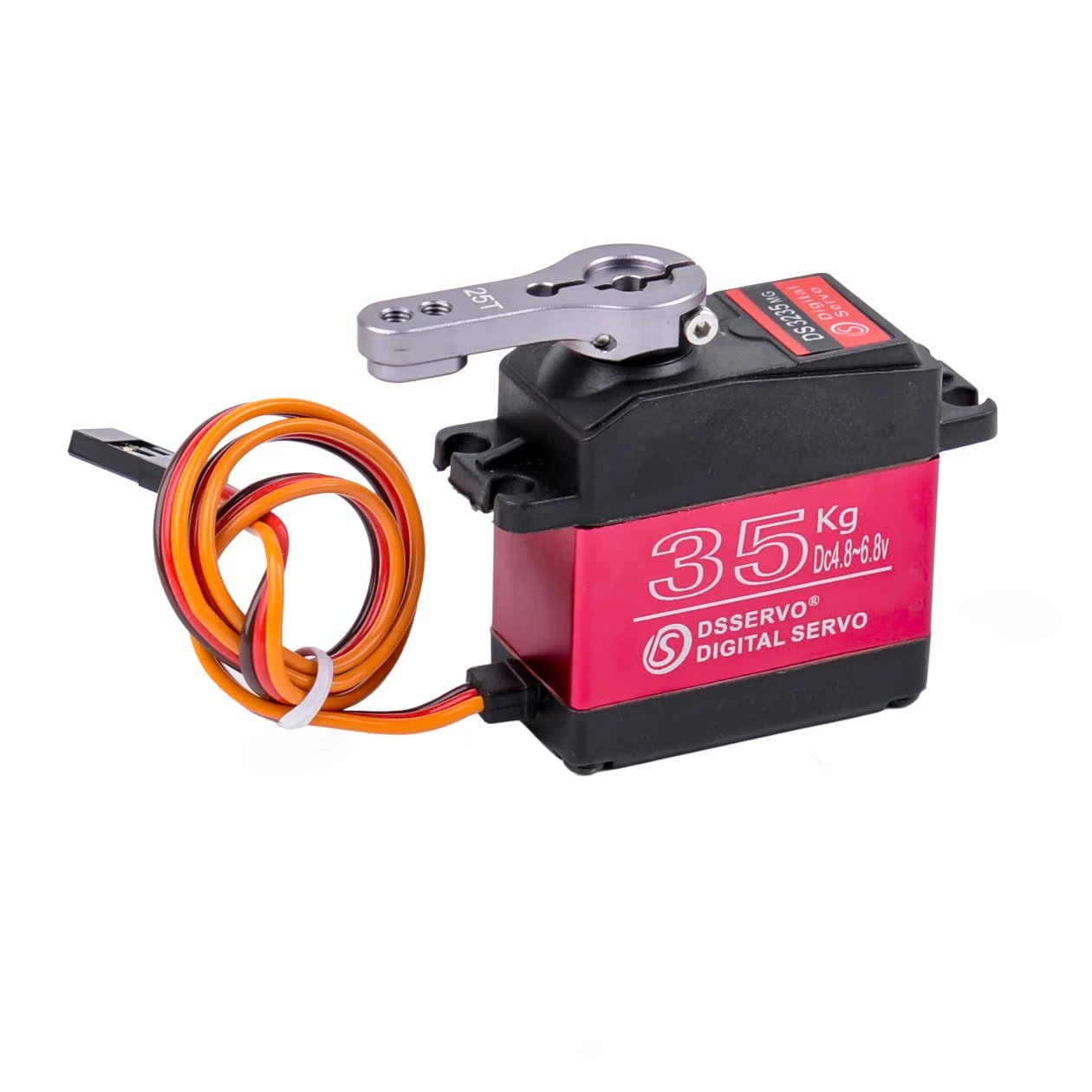 35kg Digital Servo High Torque Waterproof Steel Gear Core Motor with 25T Metal Servo Arm Set for RC Car Crawler DIY