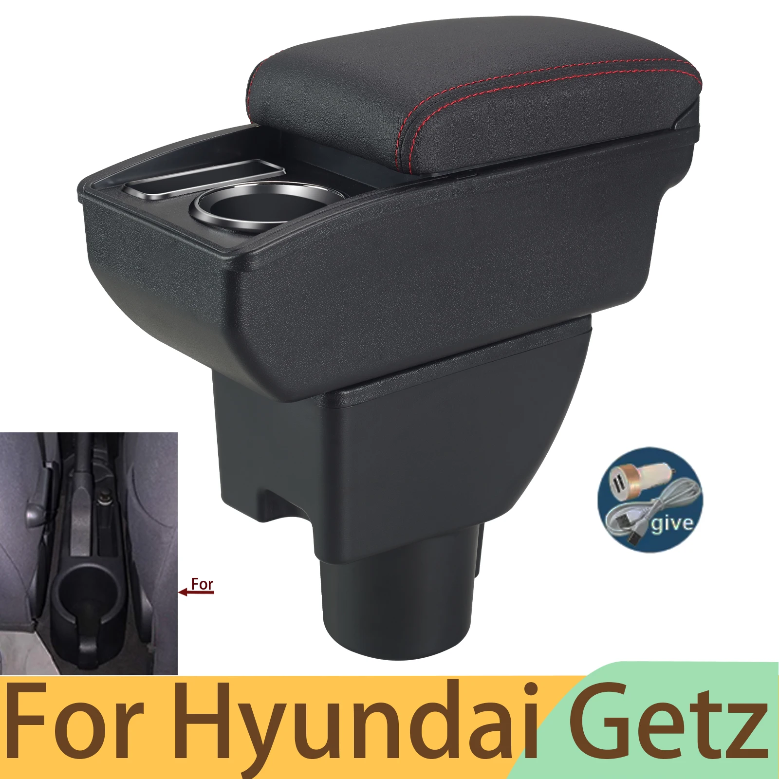 

For HYUNDAI Getz Armrest Box for Hyundai Getz Car Armrest Interior Retrofit Parts Dedicated Center Storage Box Car Accessories